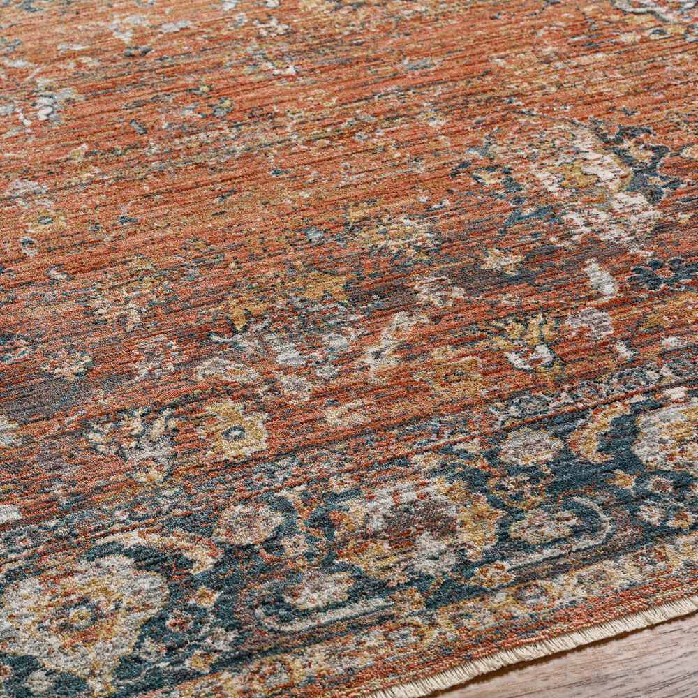 Surya Carlisle 2&#39; x 2&#39;11&quot; Brick Red, Dark Brown, Olive, Off-White and Medium Gray Area Rug, , large