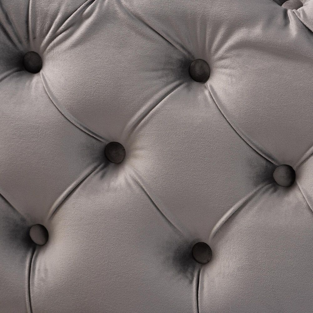 Baxton Studio Avara Bench Ottoman in Gray, , large