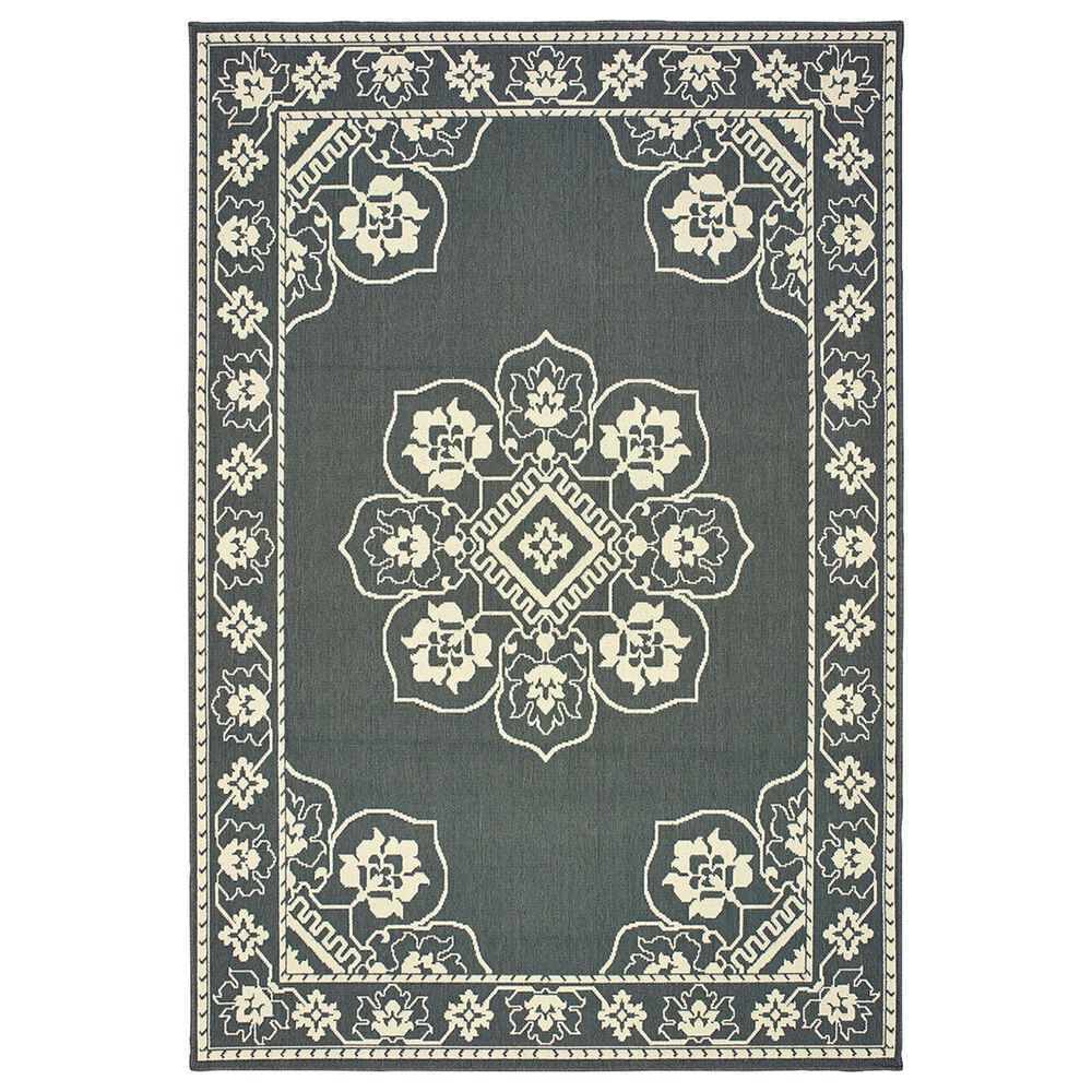 Oriental Weavers Marina 7764E 7"10" x 10"10" Grey and Ivory Area Rug, , large