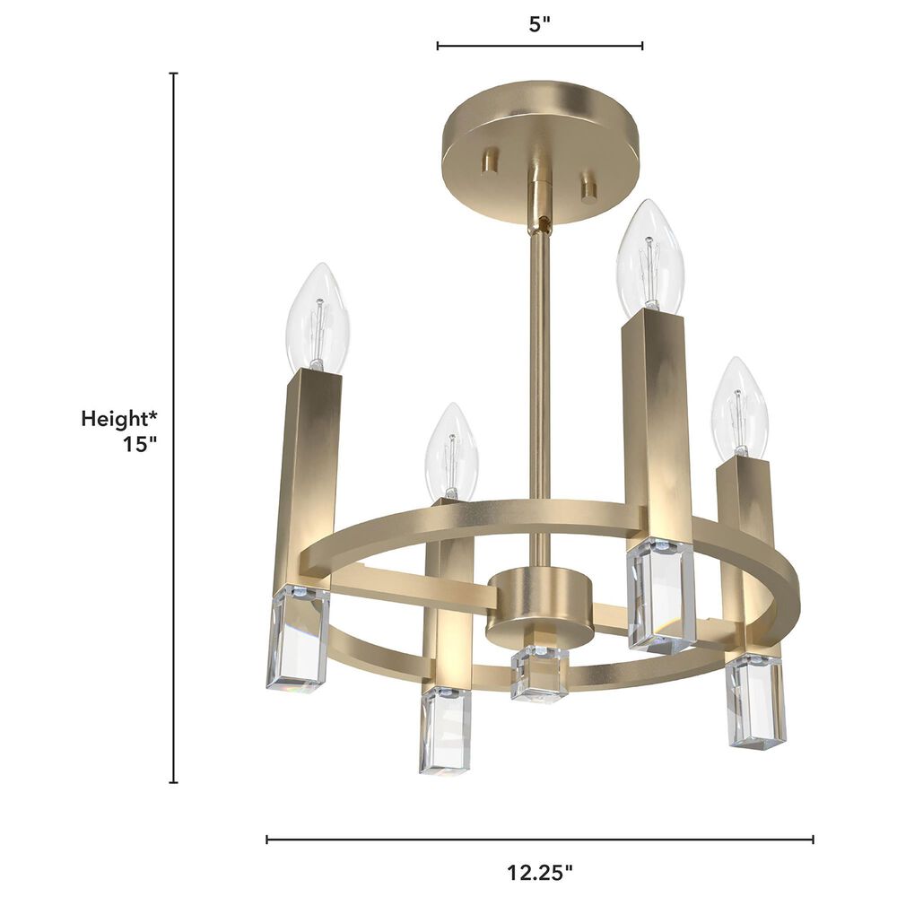 Hunter Sunjai 4-Light Semi-Flush Mount in Alturas Gold, , large