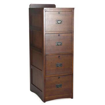 Crafters & Weavers 4-Drawer File Cabinet in Light Brown, , large