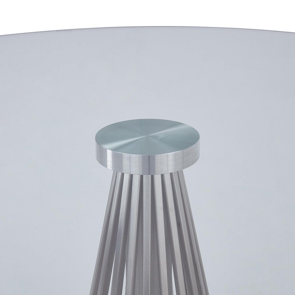 Blue River Lindsey Dining Table in Brushed Stainless Steel - Table Only, , large