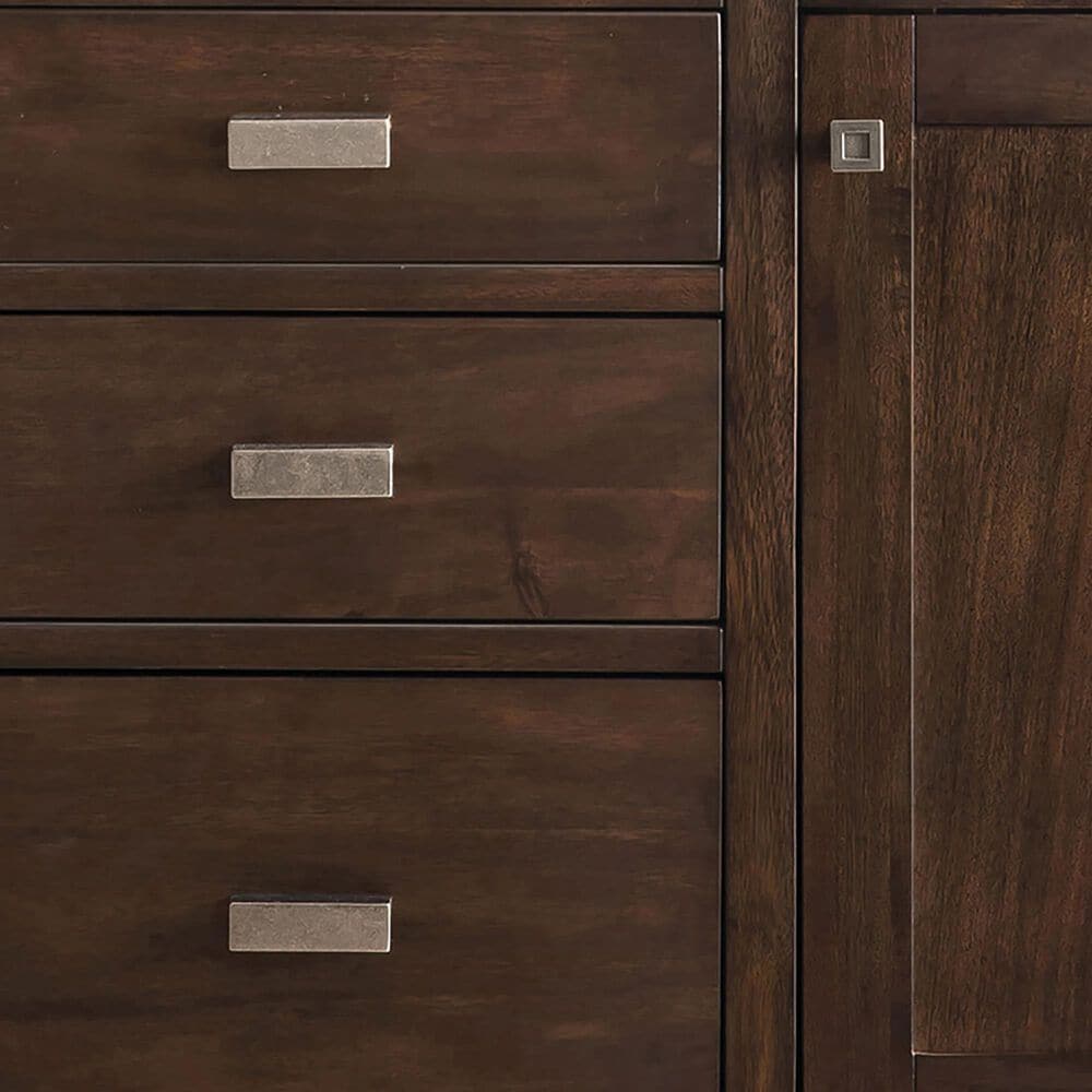 James Martin Vanities Addison 36&quot; Single Bathroom Vanity in Mid Century Acacia with 3 cm Ethereal Noctis Quartz Top and Rectangular Sink, , large