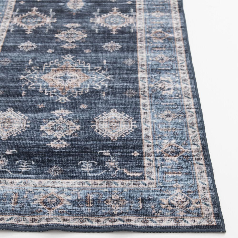 Central Oriental Rugease Velveteen Raquel Navy and Light Blue 7&#39;6&quot; x 9&#39;6&quot; Area Rug, , large