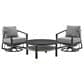 Blue River Aileen 3-Piece Patio Swivel Seating Set in Black and Grey, , large