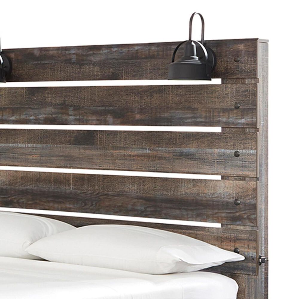 Ashley Drystan Queen Panel Bed in Rustic Brown, , large