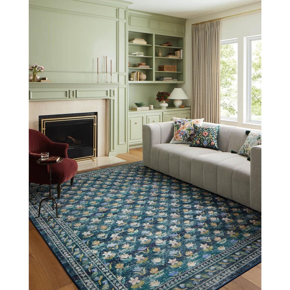 Rifle Paper Co. x Loloi Courtyard 8&#39;6&quot; x 11&#39;6&quot; Hadley Emerald Area Rug, , large