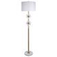 Classy Art Wholesalers Crystal Bloom I Floor Lamp in Soft Gold and White, , large