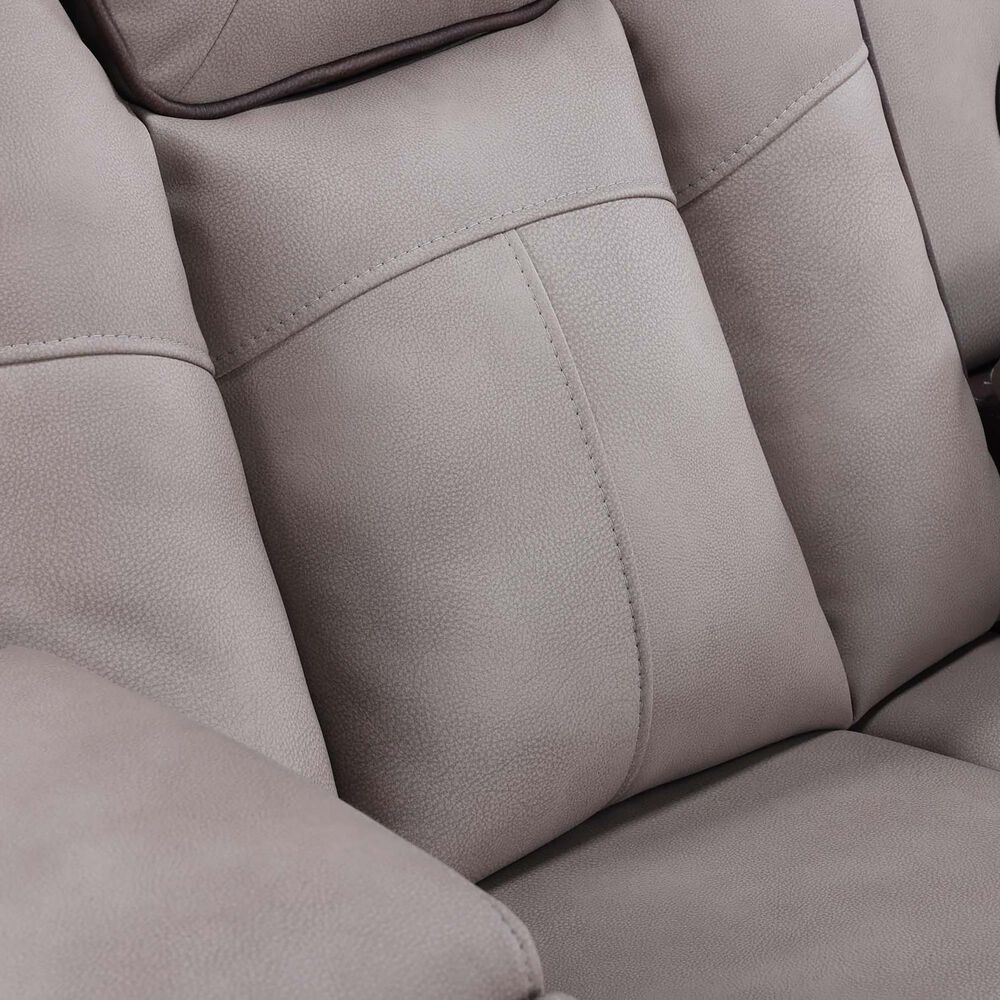 Titanic Furniture Power Reclining Loveseat with Power Headrest in Brown, , large