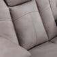 Titanic Furniture Power Reclining Loveseat with Power Headrest in Brown, , large