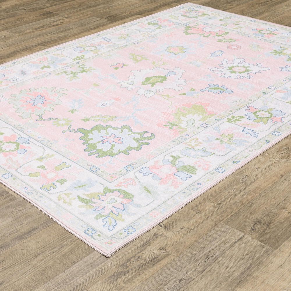 ROW by Oriental Weavers Addison Pink and Green 3'3" x 5' Area Rug, , large