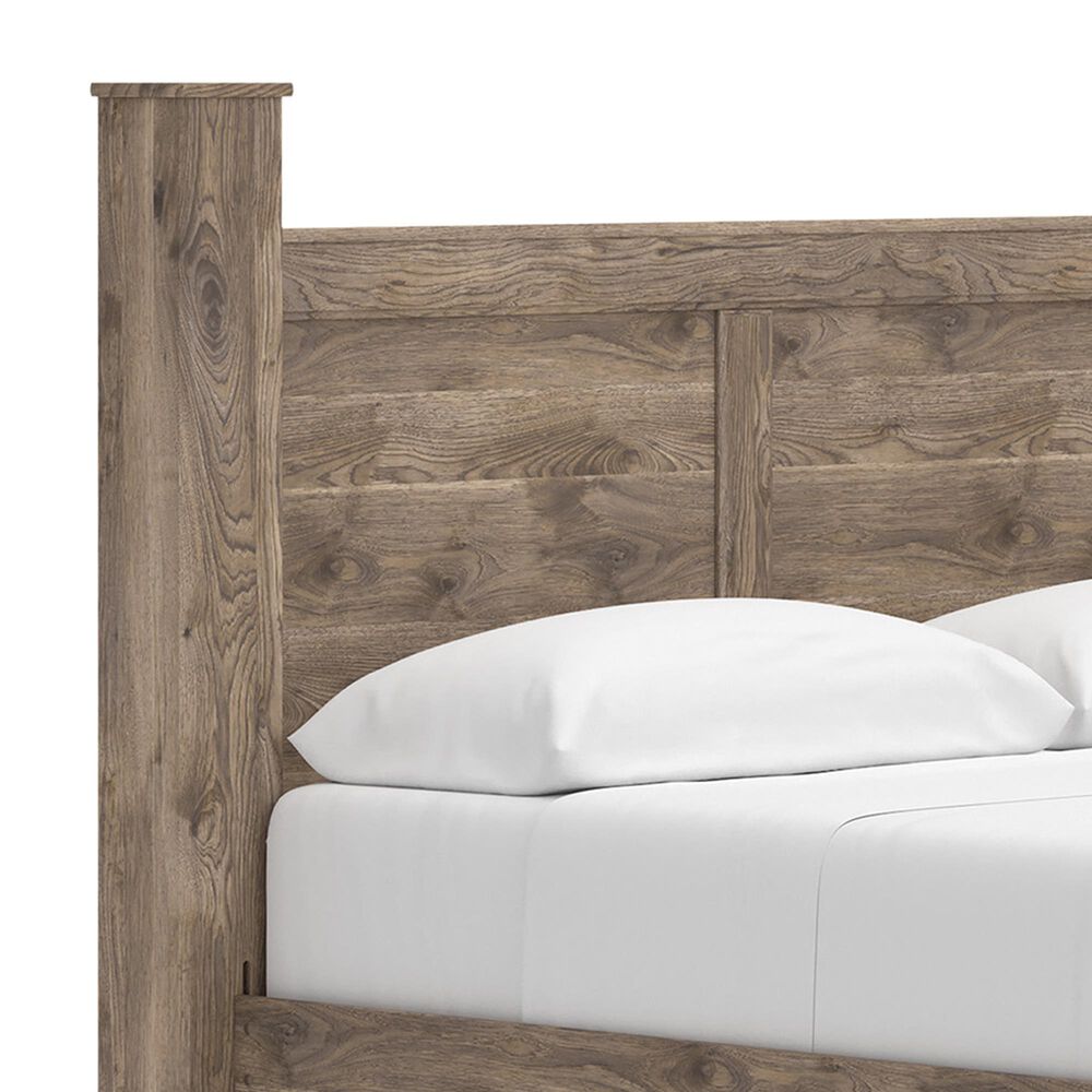 Ashley Rusticott King Poster Bed in Brown, , large