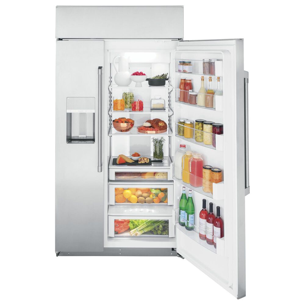 Cafe 24.5 Cu. Ft. Smart Built-in Side-by-Side Refrigerator with Dispenser in Stainless Steel, , large