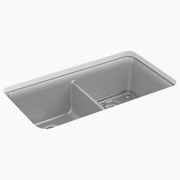 Kohler Cairn 33.5" Double Bowl Sink in Matte Grey, , large