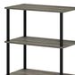 HOMLUX Turn-N-Tube 4-Tier Kitchen Storage Cart in French Oak Grey and Black, , large