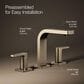 Kohler Parallel Widespread Bathroom Sink Faucet in Vibrant Brushed Bronze, , large