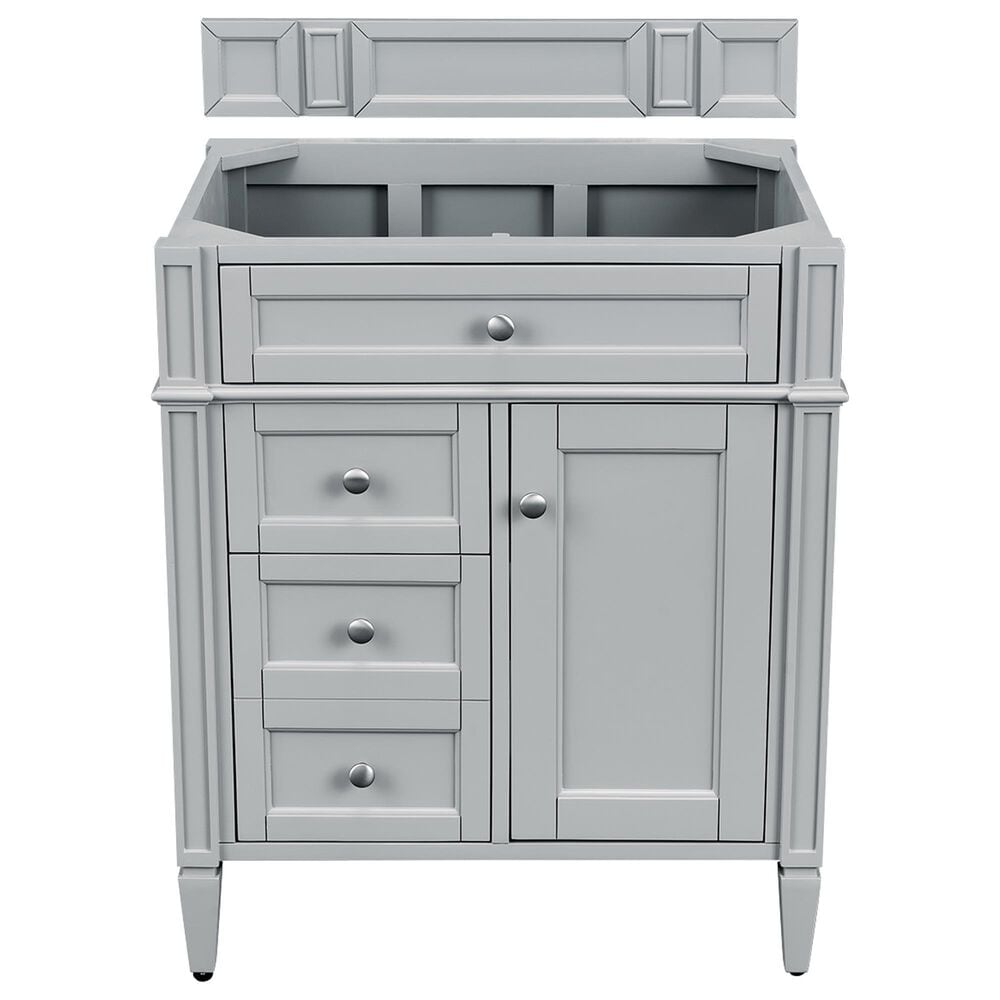 James Martin Vanities Brittany 30&quot; Single Bathroom Vanity in Urban Gray with 3 cm Charcoal Soapstone Quartz Top and Rectangle Sink, , large