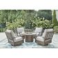 Ashley Rainier Ranch Round Fire Pit Table in Beige, , large