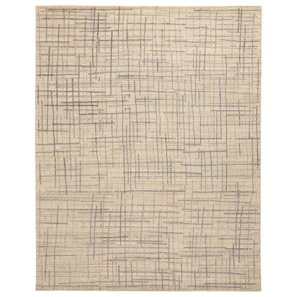 Feizy Kirkwood 8" x 10" Beige and Silver Area Rug, , large
