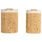 Household Essentials 2-Piece Handwoven Water Hyacinth Oval Hamper Set in Natural, , large