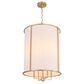 Quorum Eldorado 4-Light Pendant in Aged Brass, , large