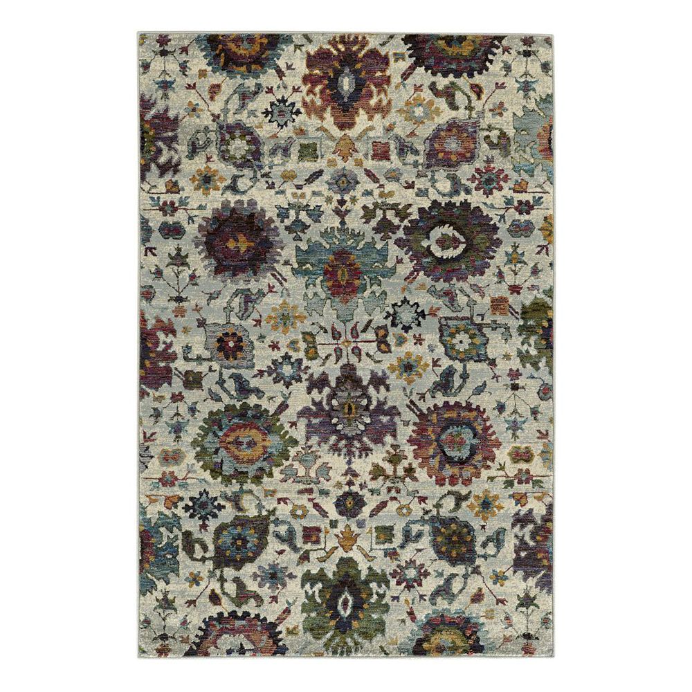 Oriental Weavers Andorra 7129A 7"10" x 10"10" Stone Area Rug, , large