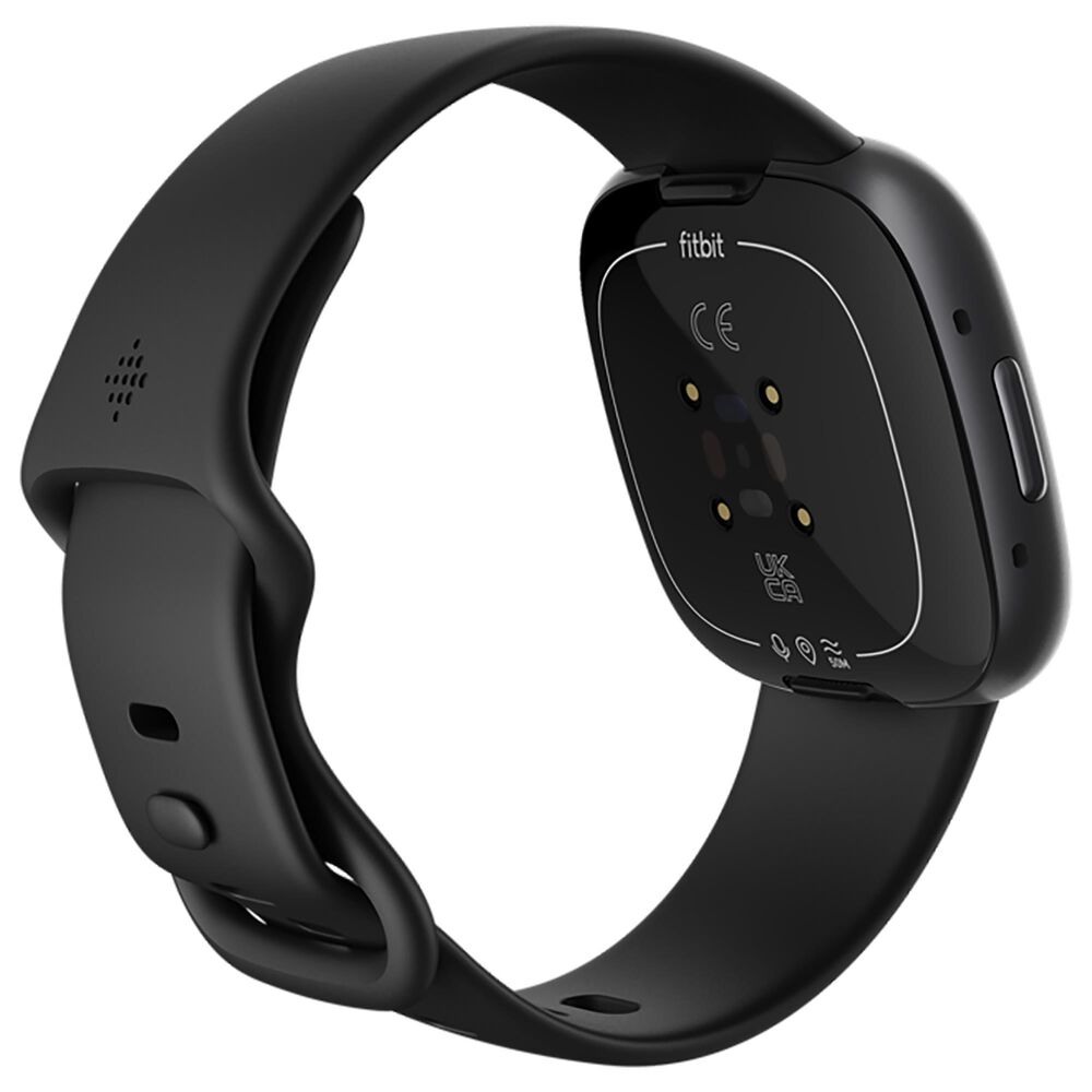 Fitbit Versa 4 Smartwatch Graphite Aluminum with Black Band, , large