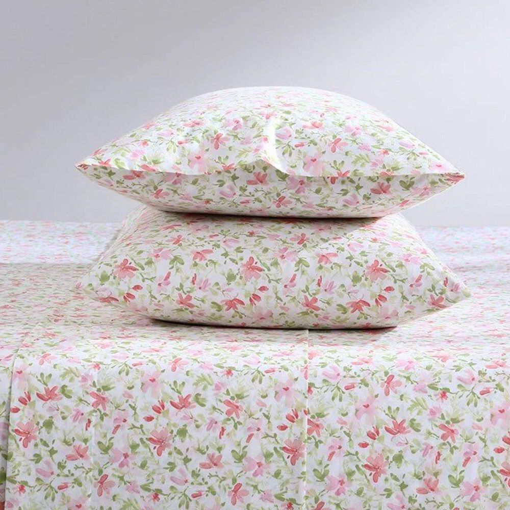 Revman Norella 4-Piece Full Sheet Set in Pink and Green, , large