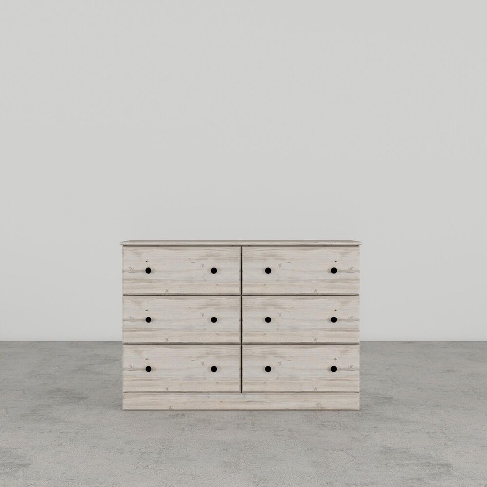 Lemoore Essentials 45" 6-Drawer Dresser Only in Frosted Pine, , large