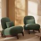 Morden Fort Cloud Boucle Armless Chair in Green (Set of 2), , large