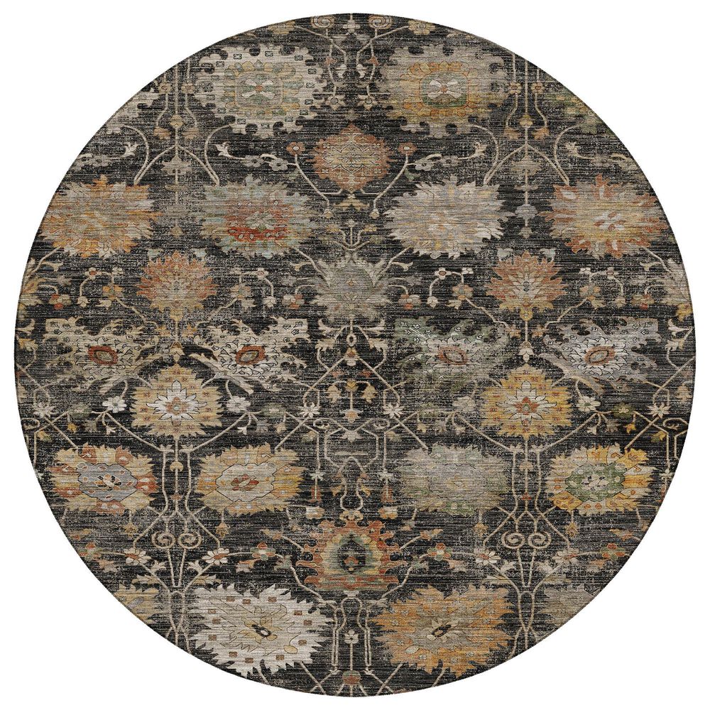 Dalyn Rug Company Aristo AR6 Black 8" Round Area Rug, , large