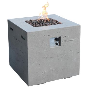 Elementi Fire Burlington Square Liquid Propane Fire Table in Light Gray, , large