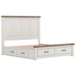 Ashley Rustic King Storage Panel Bed with White and Brown, , large