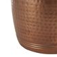 Maple and Jade Handmade Drum Accent End Table in Weathered Copper, , large