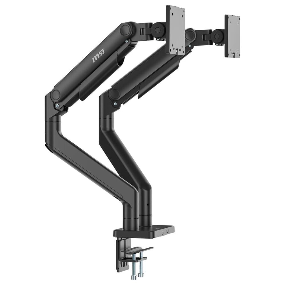 MSI Full-Motion Dual Monitor Desk Mount for 17 to 45" Displays in Matte Black, , large