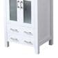 Lexora Home Volez 24" Single Bathroom Vanity in White with 2 cm White Ceramic Top and Rectangular Sink, , large
