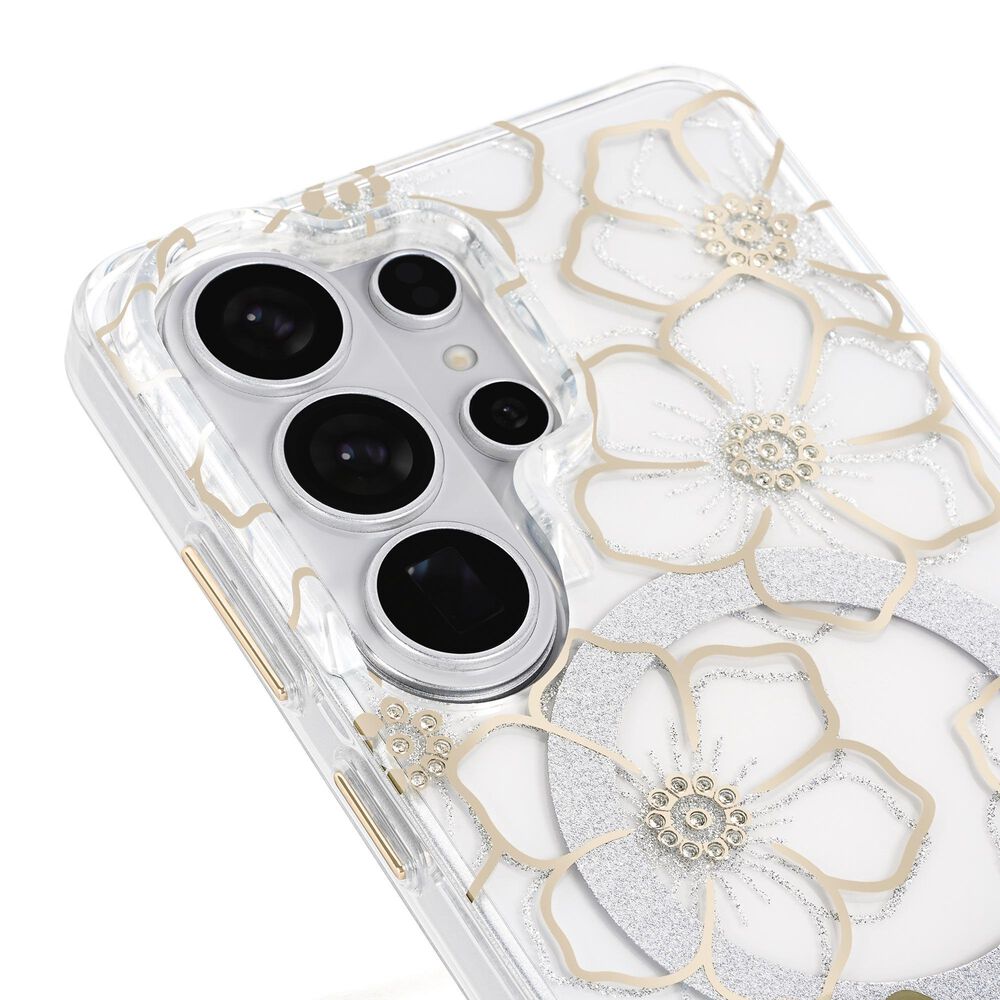 Case-Mate Floral Gems Case with Magnet for Samsung Galaxy S26 in Gold, , large
