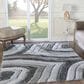 Central Oriental Chicago Kesden 7"10" x 10"10" Grey and White Area Rug, , large