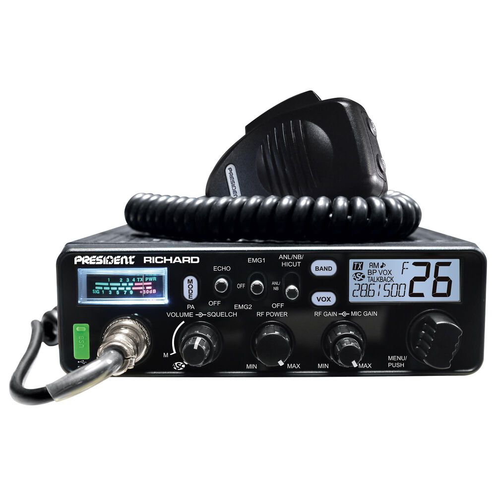 President Electronics 10 Meter-Rf Pwr-S Meter-Roger Beep-Echo, , large