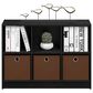 HOMLUX 6-Cube Bookshelf Bookcase with Storage Bins in Americano, , large