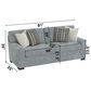 Pennycross Haven Hudson Stationary Queen Sleeper with Memory Foam in Sugar Shack Mist, , large
