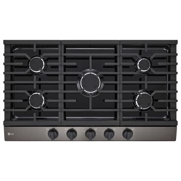 LG 36" Gas Cooktop with Ultraheat 20K BTU Burner In Black Stainless Steel , , large
