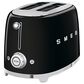 SMEG 2-Slice Retro Style Toaster in Black and Stainless Steel, , large
