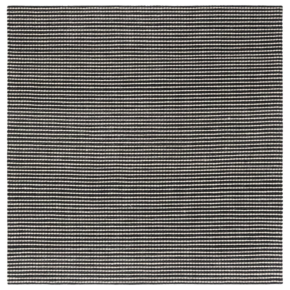 Safavieh Natura NAT801E 6" Square Ivory and Black Area Rug, , large