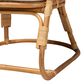 Baxton Studio Niko Patio Arm Chair with Light Honey Rattan in White, , large