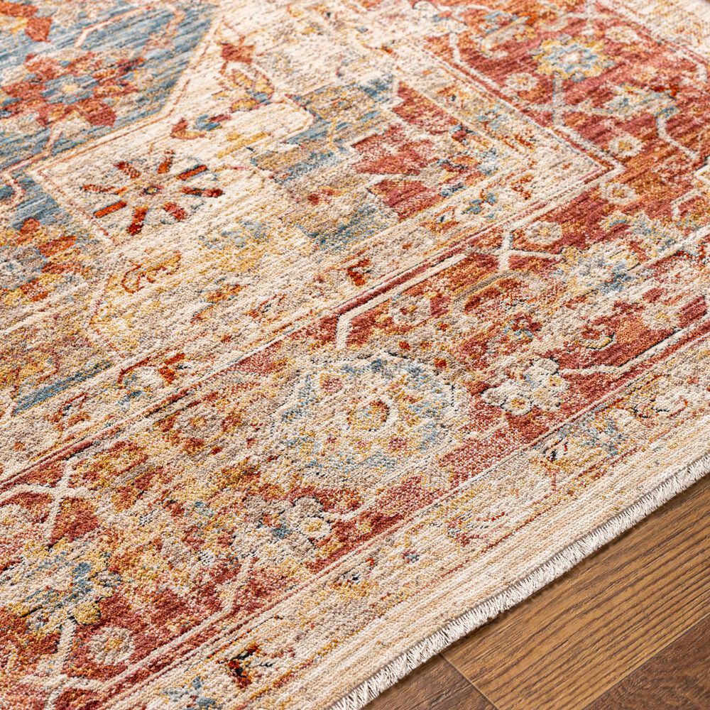 Surya Aspendos 2&#39;7&quot; x 10&#39; Light Gray, Rust, Denim, Ice Blue, Cream, Mustard and Black Runner, , large