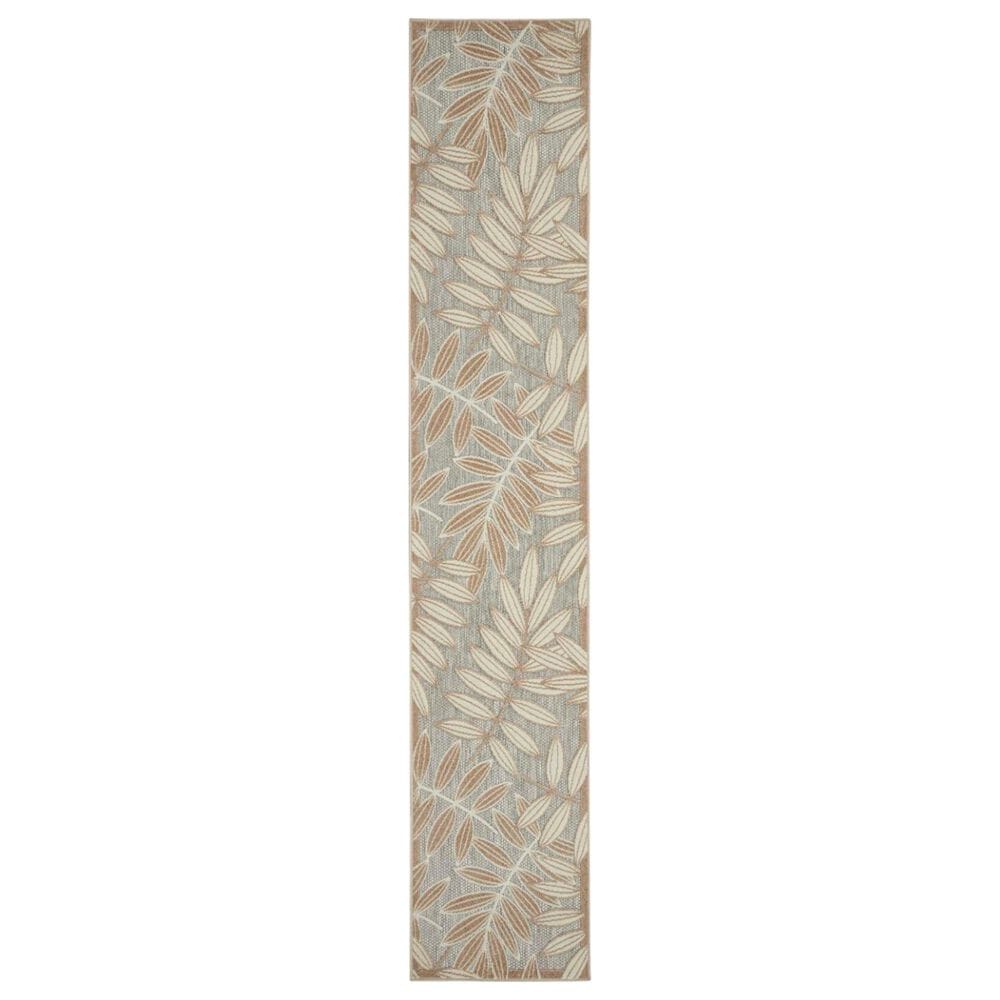 Nourison Aloha Tropical 2"3" x 12" Natural Indoor/Outdoor Runner, , large