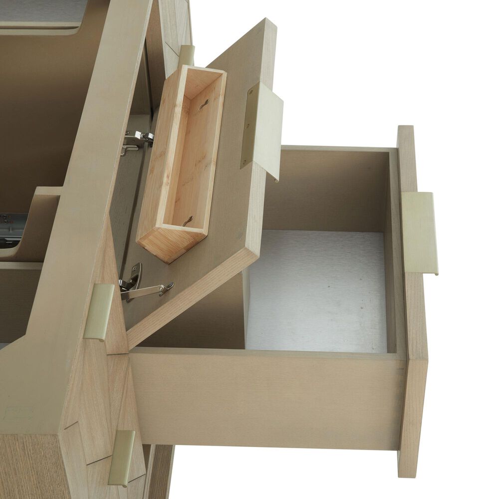 James Martin Vanities Emmeline 48&quot; Single Vanity in Pebble Oak with 3 CM Carrara White Marble Top, , large