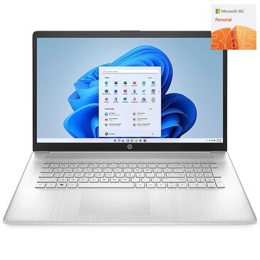 HP 17.3" Laptop - Intel Pentium Silver N5030 - 8GB Memory - 512GB SSD - Natural silver + 365 Personal | 12-Month Subscription, 1 person | Premium Office apps | 1TB OneDrive cloud storage | PC/Mac Download (Digital Code in Box), , large