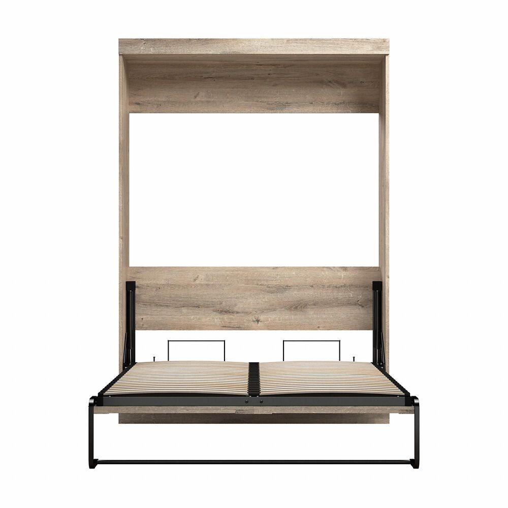 Bestar Pur Full Murphy Bed in Rustic Brown, , large